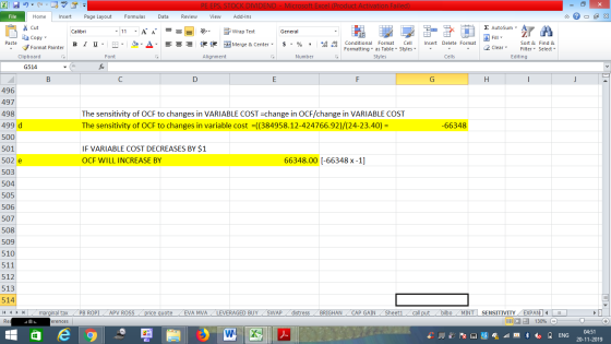 PE EPS, STOCK DIVIDEND - Microsoft Excel (Product Activation Failed) View Add-Ins File Home Insert Page Layout Formulas Data