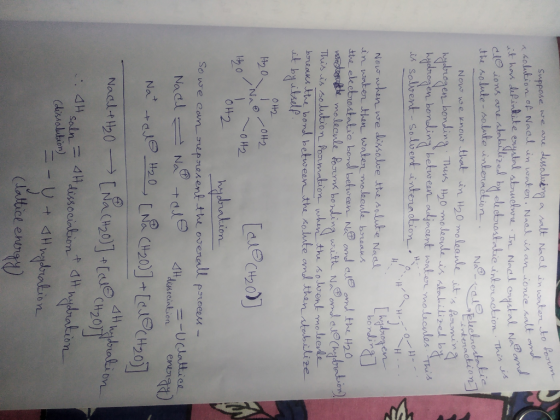 water to form It and Na and is in. This Suppose we are dissolving a salt Naal in water to a solution of Naal in water. Nach i