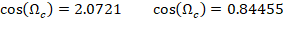 cos(1) = 2.0721 cos(12)= 0.84455