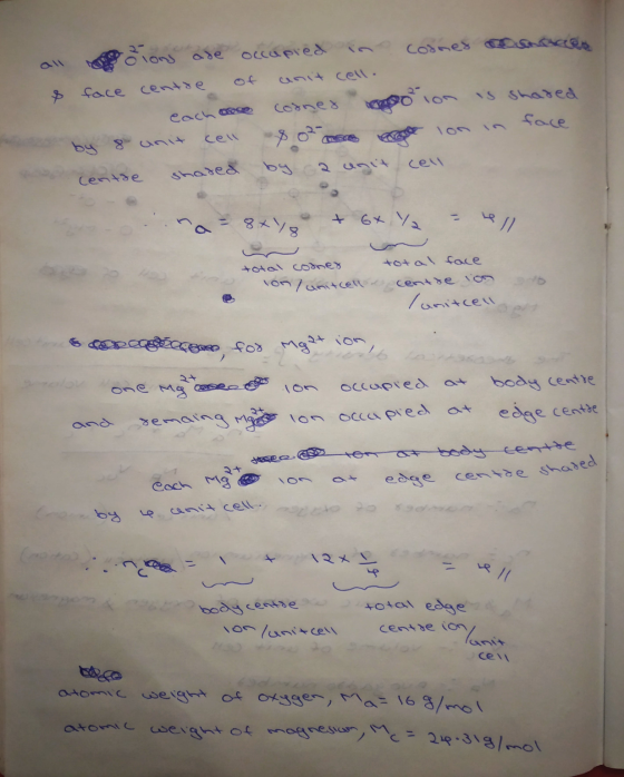 in Cornes o low occupred anit cell. & face centre lon is shared corner face ton in Cachoose by 8 unit by shared a unit cell c