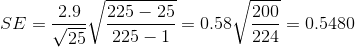 尚1222-25 =0.58 SE2.g V25 V 22510.58,/200 = 0.5480