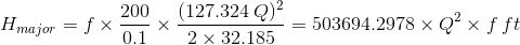 Hmajor = fx 200 0.1 (127.324 Q4 2 x 32.185 503694.2978 X Q? x fft