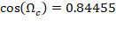 cos(22) = 0.84455
