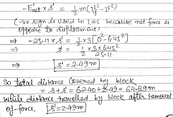 I m ( 22 - 262) =) z 2 2 501) - Fnet x8 (-ve sign es used in Lats because not force és opposite tie duflacement) -25.1188 =