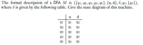 where is given by the following table. Give the st