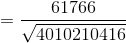 =\frac{61766}{\sqrt{4010210416}}