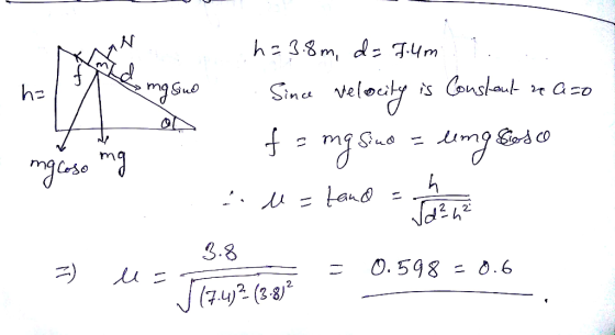 h: 38m, d-Чт . 6. // pe ls mesowe Sinca velocity is Couskaut ve Q30 f = mg sino = umgeosco - ш г less Ace ma Coso mgcoso mg 3