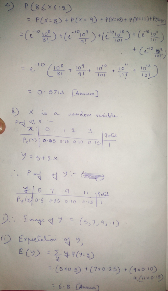 l on 12 1o12 i 21 lo 10 + l ol I 0 8 1 o 5713 Awaoen P× (n)| 0,05 0,25 010 0:151 Py(05 0 25 0 10 15 :( 5x0.5) t (7x0.25) + 0.10