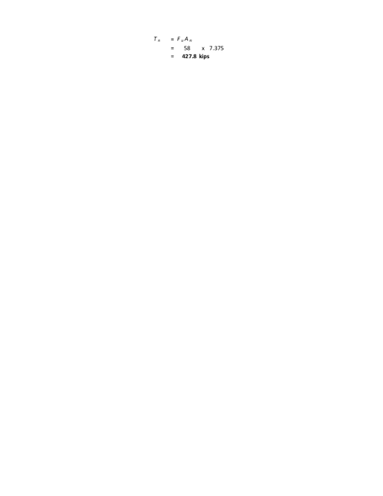 : 58 x 7.375 427.8 kips