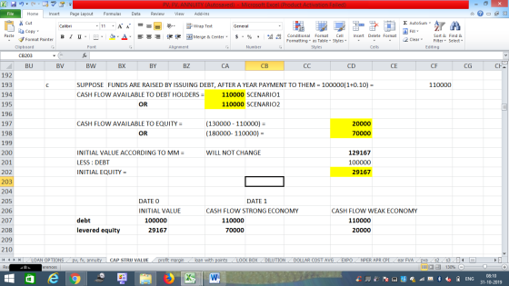 PV, FV, ANNUITY (Autosaved) - Microsoft Excel (Product Activation Failed) Review View Add-Ins File Home Insert Page Layout Fo