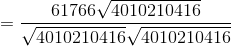 =\frac{61766\sqrt{4010210416}}{\sqrt{4010210416}\sqrt{4010210416}}