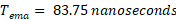 Tema = 83.75 nanoseconds