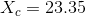 X = 23.35