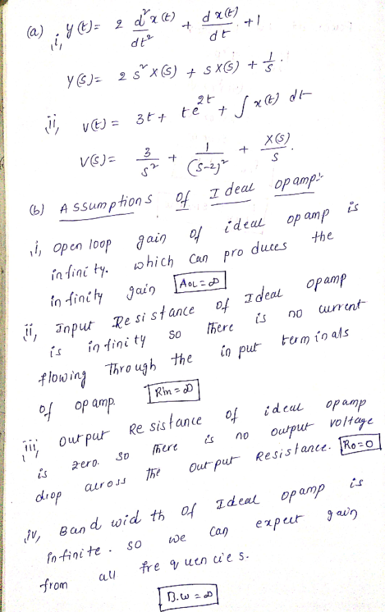 dts d t (b) Assumptions of deal ,i, open loop aain 믹 ídeou op in fini ty. ohich Can pro dutes , Tnput Pe si stance of Zdeal