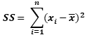 ss= 〉 (xi-x)2