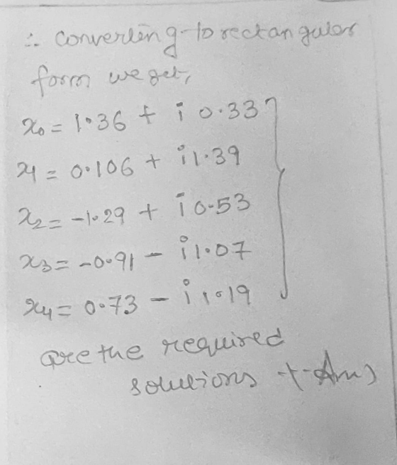 : converting to rectangular form لمو مرره Xo=1.36f i 0.337 24 = 0.106 + 11:39 X = - 1029 + 10.53 x3 = -0.91 - 11.07 = 0.73 -