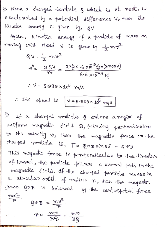 9 which is ay When a changed particle at rest, is accelerated by a potential difference V, then its Kinetic energy is given b