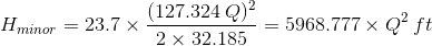 H minor 23.7 x (127.324 Q4 2 x 32.185 5968.777 x Q2 ft