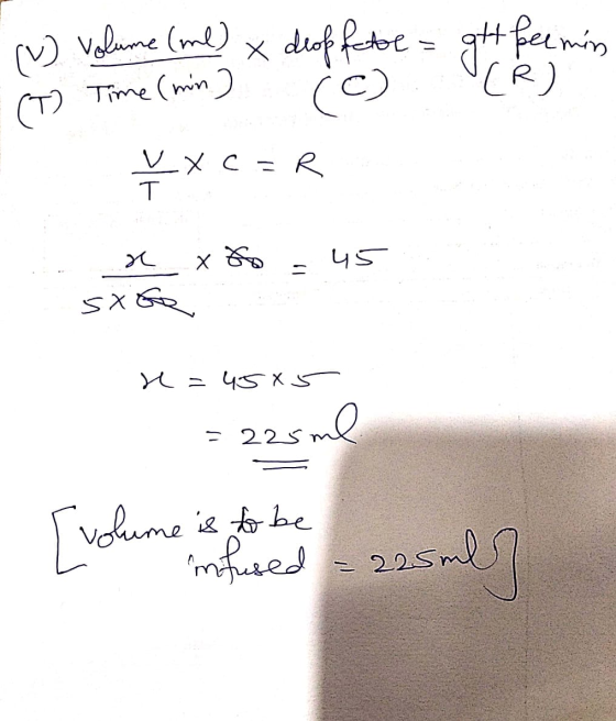 ( volume (me) x dropfator V X CER Т x x 8 sxbe = 45 re=4585 = 225ml [vchemes in one only