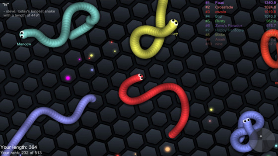 hi - Steve, todays longest snake with a length of 4491 Faux #2 Crossfade 23 Owwie 14 Blip #5 Rusty Zenos Paradox 7 Happy H