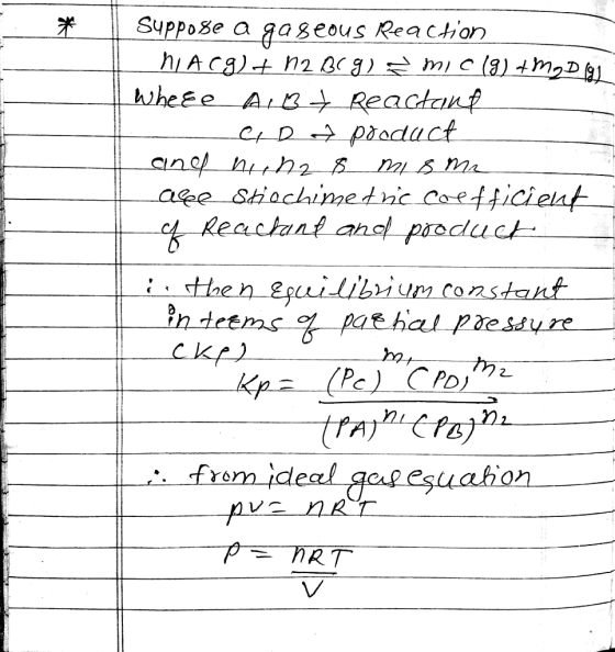 Suppose a gaseous Reaction Macg) + N2 BC g) a mic (g) + Mg D (g. Wheɛe A, B Reactant - CD & product and nicht mi smr Lase sti