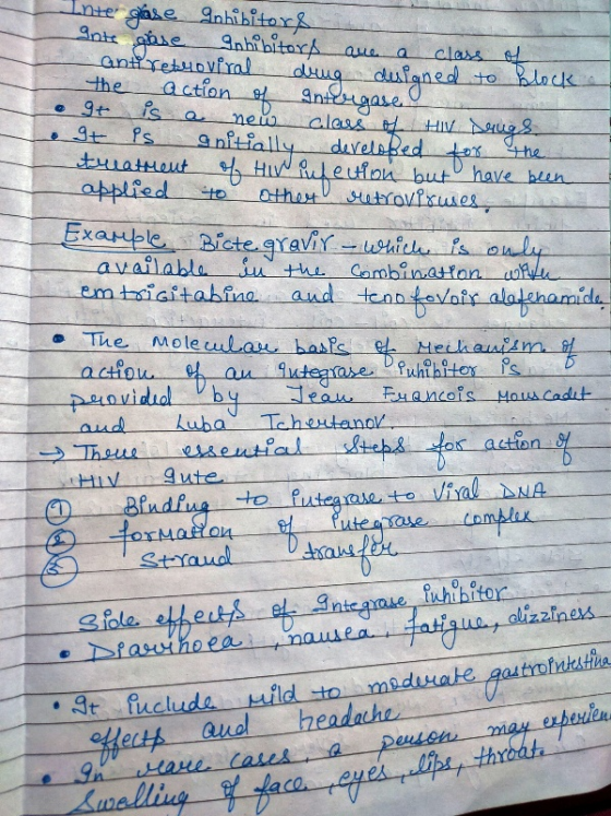 Inter case inhibitors Inte glase inhibitors are a class of - antiretroviral drug designed to block the action of Intergase •