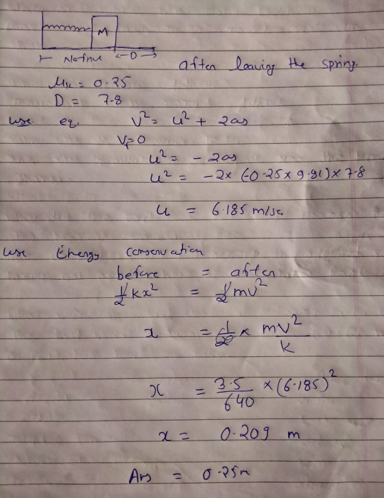 - Norinu -0 3 after leaving the spring. RS-منرل 7-8 use D = eq u²₃ u²+ zas 2 u2= u2 = – 2 as -2x 60 25x9.91% 7-8 u = 6.185 mi