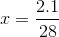 2.1 T= 28