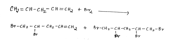 CHg =CH-CH2-CH=CH2 + Brz Br-CH 2 -CH - CH2 -CH=CH2 + By-CH2-CH-CH2-CH-CH2-By Br Br