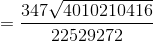 =\frac{347\sqrt{4010210416}}{22529272}