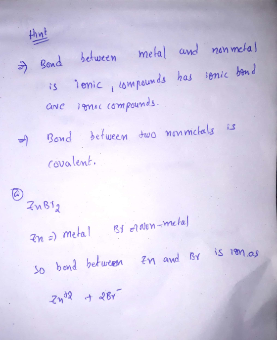 metal and non metal Bond between onic bond is are ionic compounds has ionic compounds. & two nonmictals is - Bond between cov