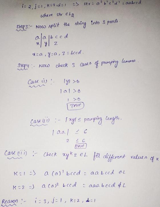 in 2, j = 1, K22 dal a str=a²b²c²d zaabed where strela Stelp!- Nowo split the string into 3 parts. a albccd al y z da.y=0,2 =