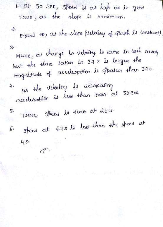 Tsue, a the E qual ID) a) +he Alere (ueleuty cf วุโ.ph b crollant) 3 e in veloity same He au hut the time tan in 3+ s the ma