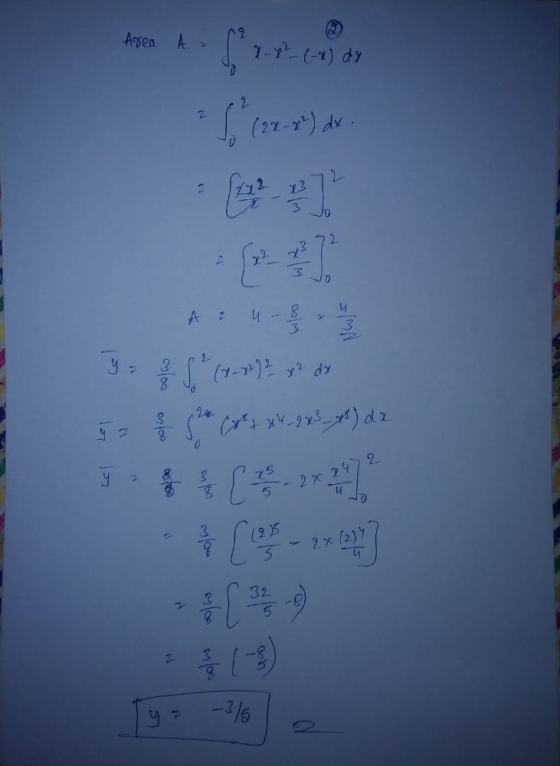 Area A 2-x² - (-2) dy 2 2 (22-2²) dx . 2. 2 JD 4 - 8 3 3 y 2 3 S (x-7)= x² dx Se (x + x 4 - 2 x 3 x) dx 3 D 2 اكسا 3 25 7 2x