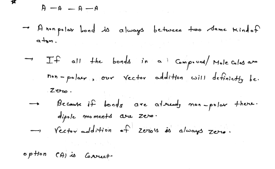 A -A -A-A A non son polas bond is always always between two same kind of atom. all IF the bonds in al Com Molecules are - pol