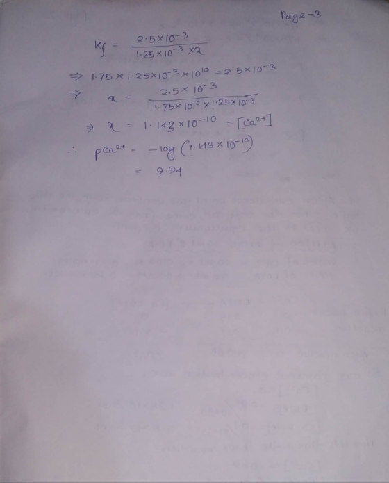 Page 3 2.5x 10-3 1.25 x 10-3 xa >> 175 x 1.25*10-3x1010 = 2.5x10-3 > x= 2.58 10-3 1.75% 1010 x 1.25*10-3 a = 1.143x10-10 = [C