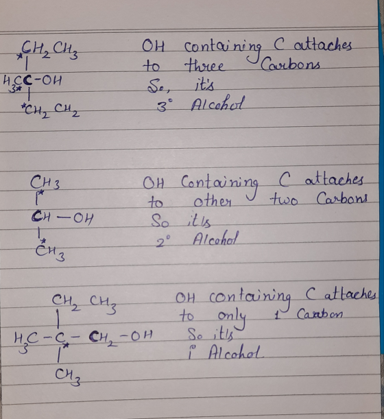 CH₂ CH₂ HCC-OH *сн, си, OH to So, 3 containing c attaches three Carbons its Alcohol CH3 OH to So 2 CH-OH Containing other it