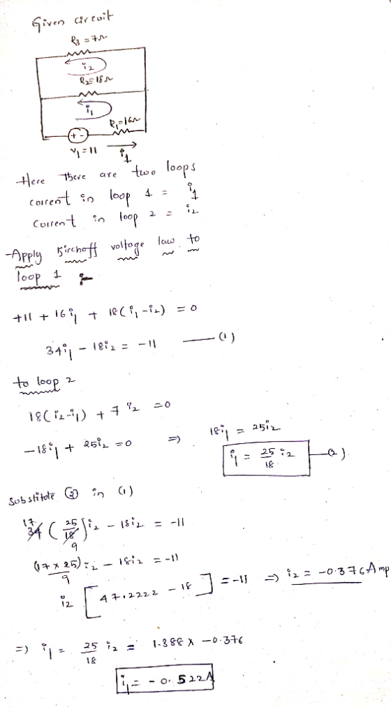 crti .-Here !ちce are two loops Col rent n loop voltoqe a o rch oop 2 12. 51