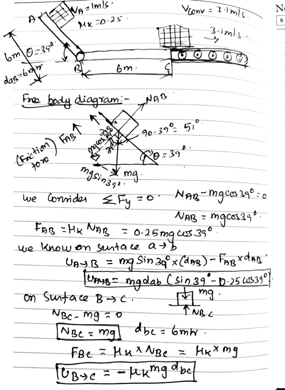 Viony = 3.imis. N A Wazimis Mx 20-25 S 3 ms. 6m10=-390. 6m dan ban Free body diagram - INAB 00 ............ sy 90.4.399 51 na