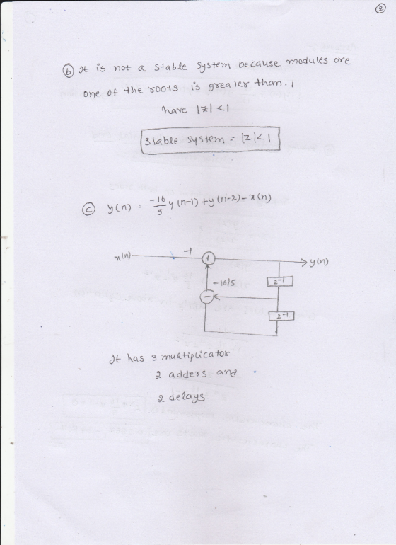 3 is not a stable System because modules ore one ofthe丫0ot S ls gYe a ter than . I have 1z Stable sysem 121 nt tn) y ln) 16l