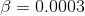 B = 0.0003