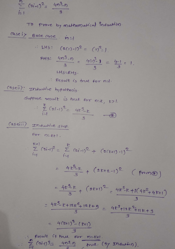 - (2-1)2, 4030 is) 3 To prove by mathematical induction case iy Base case na 4 LH3= (261)-182 = ( 13² ). RH82 403-1 - 4032-3