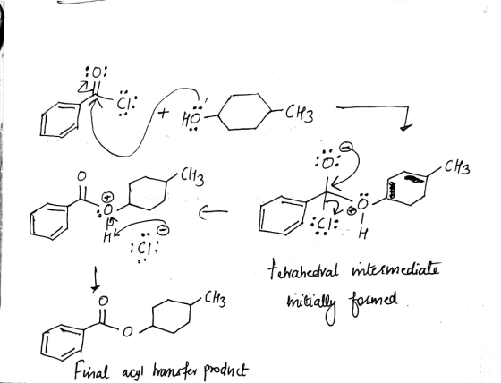 * Сү? CH3 тигна 999 с? - Н х CH3 tetrahedral intermediate nitially formed Final acyl hransfer product