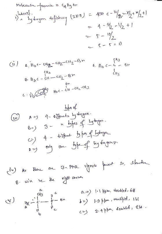 molecuan formule = q Hg Br na ty dhoyon deficiency (IWO) = 2 c-2-+ /2+) - 4-94-1/2 + 1 - 5-5-0 (ůl A. Age-che-CH2-CH2-Bn Aceh