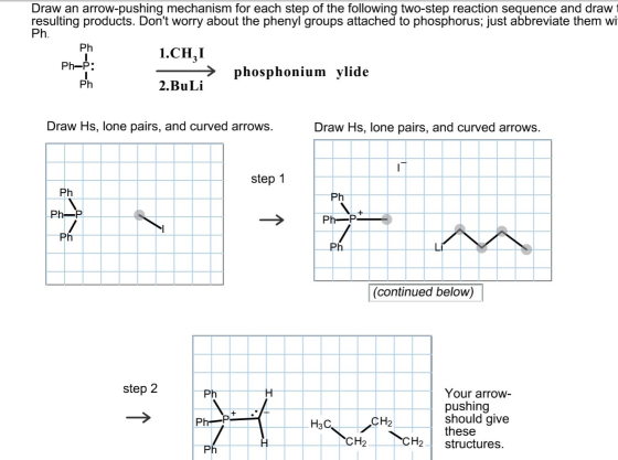 Draw an arrow-pushing mechanism for each step of the following two-step reaction sequence and draw resulting products. Dont