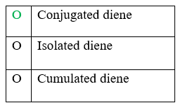 0
Conjugated diene
O
Isolated diene
Cumulated diene