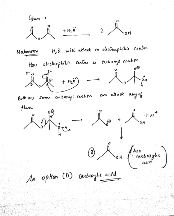 Glven il mondo + Ho on Mechanism Here H₂ i will attack on electrophilic centre electrophilic Centre is carbonyl carbon same c
