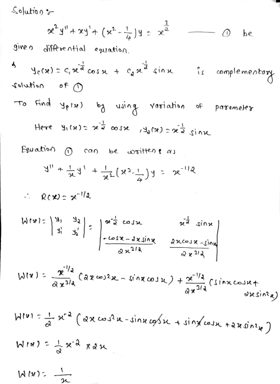 3 bee o be Solutions se? y + xy+ (se? - By give differential equation. Yerelag, gest conse to cose sinse $ is complementa