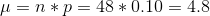 μ n * P-48 * 0.10-4.8