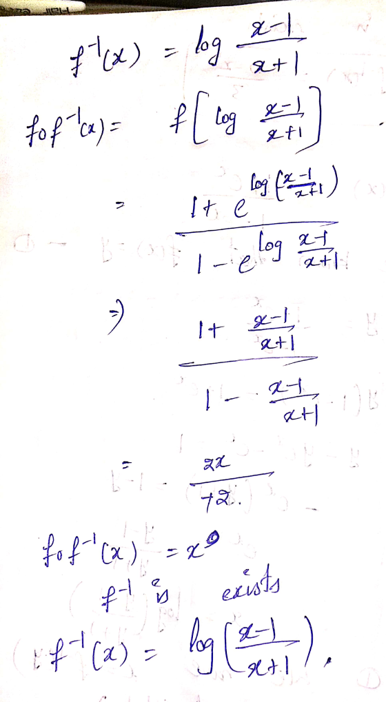 7 f(x) = bg x-1 foftca)= f [ log x-1 + f 2 1 Logi (2 tie log at 1 제 나 어 at 1. 저 때 72. ban exists fof (x) = x ft 원 f(x) = 6),